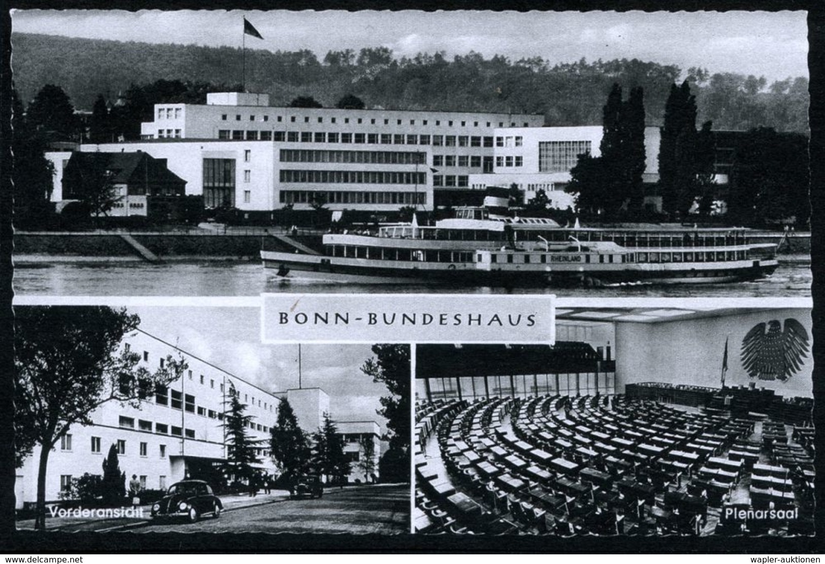 53 BONN 9/ BUNDES-/ HAUS 1967 (20.12.) HWSt = Hauspostamt Parlament (Bundestag Am Rhein) 2x Klar Auf Inl.-Eil-Bf. + Faks - Autres & Non Classés