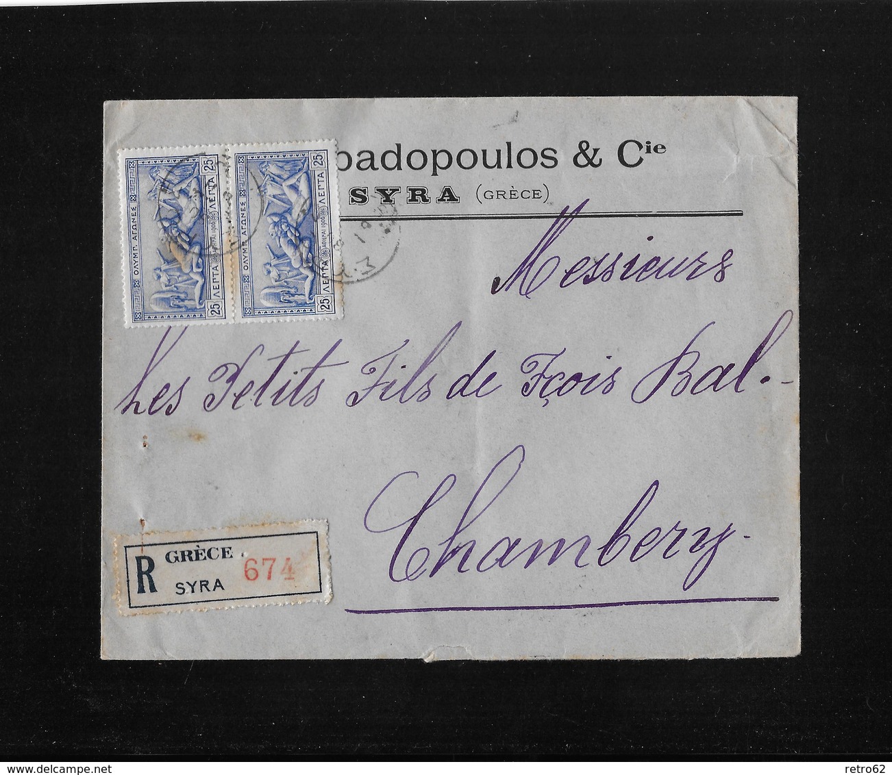 Greece / Griechenland → R-Brief Syra Nach Chambery Frankreich 1907 - Lettres & Documents
