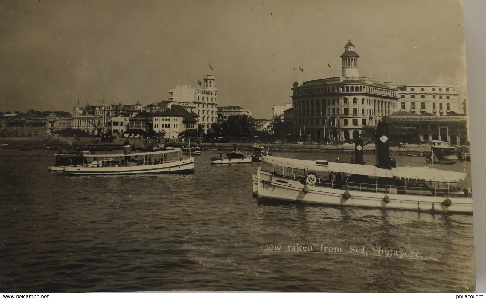 Singapore // Carte Photo // View Taken From Sea // 19?? - Singapore