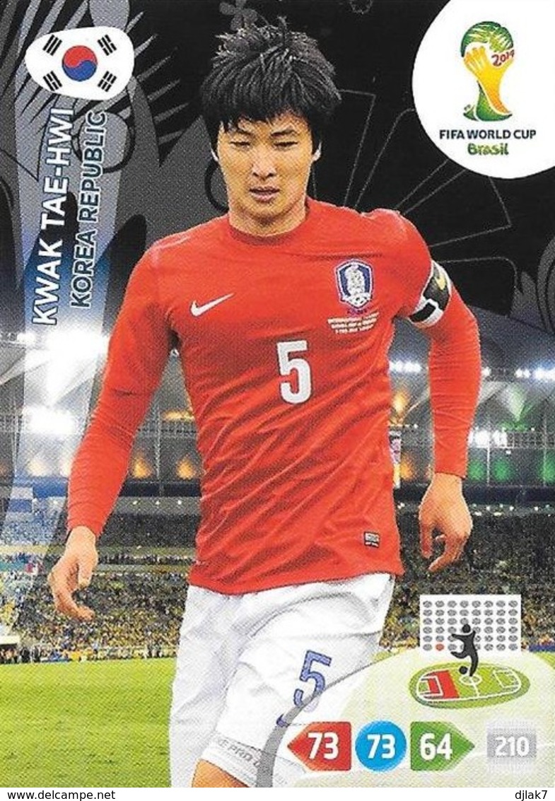 CARTE PANINI ADRENALYN COUPE DU MONDE FIFA BRESIL 2014 COREE DU SUD KWAK TAE HWI - Trading Cards