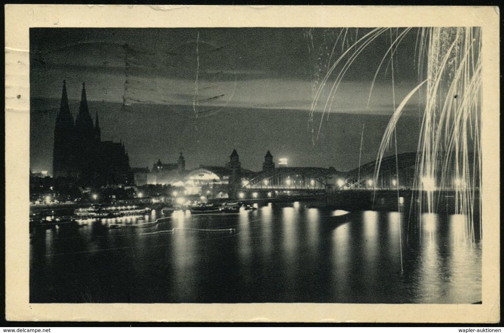 KÖLN POSTAMT/  PRESSA 1928 (17.5.) Seltener MWSt, Sonderform + 6 Wellen (rechts) Offiz., Monochrome Foto-Ausstellungs-So - Unclassified