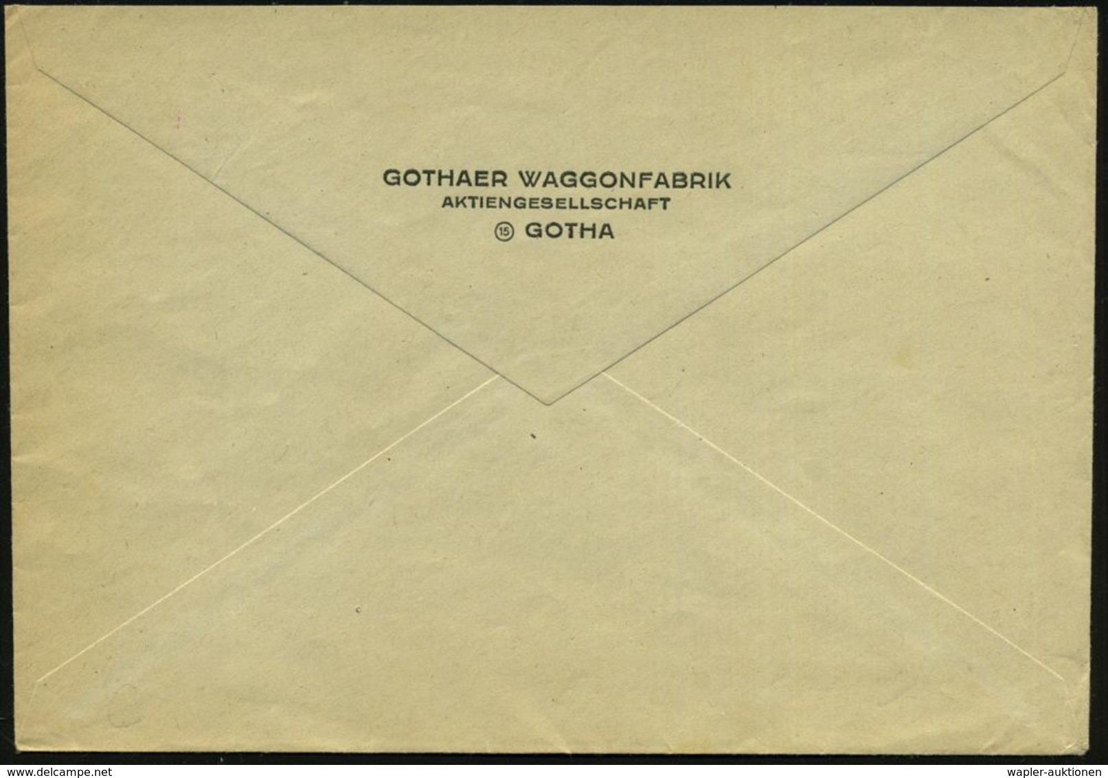 GOTHA 1/ DIE GOTHAS/ Gothaer/ Waggonfabrik 1946 (30.4.) Aptierter AFS = NS-Adler Und  "A.G." Entfernt (Flügel-Logo), Rs. - Eisenbahnen