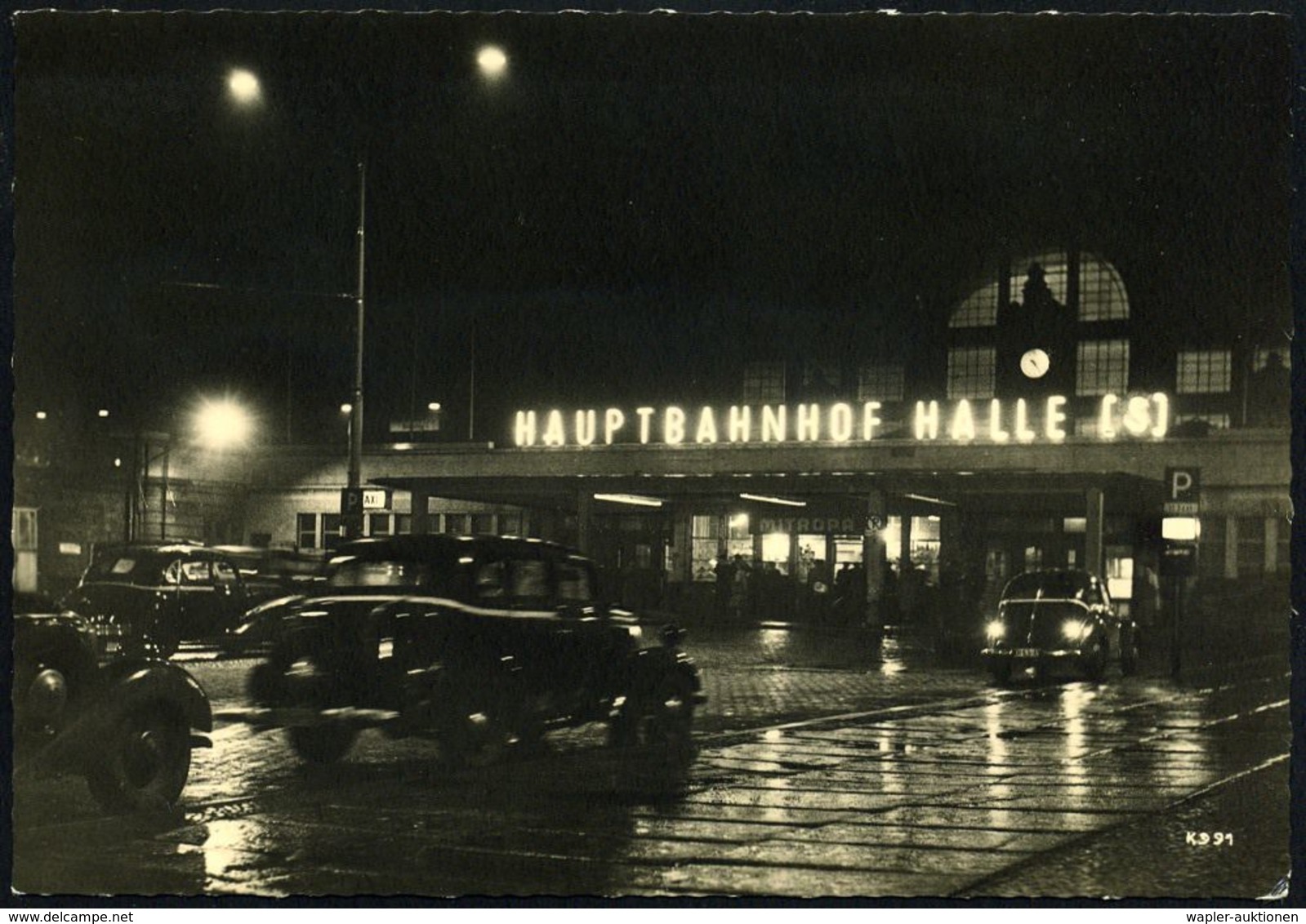 Halle/ Saale 1962 PP 10 Pf. Ulbricht, Grün: HAUPTBAHNHOF HALLE (S) / Briefmarkenausstellung 1961 überdruckt Mit "Kulturt - Trains