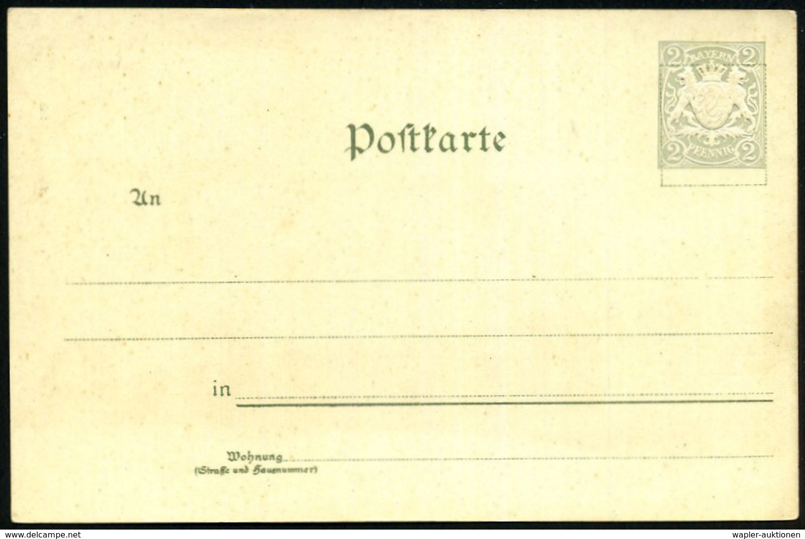 München 1900 (21.4.) PP 2 Pf. Wappen, Grau: 6. Delegirten Versammlung Des Bayer. Verkehrsbeamten-Vereins = "Kindl" Mit H - Trains