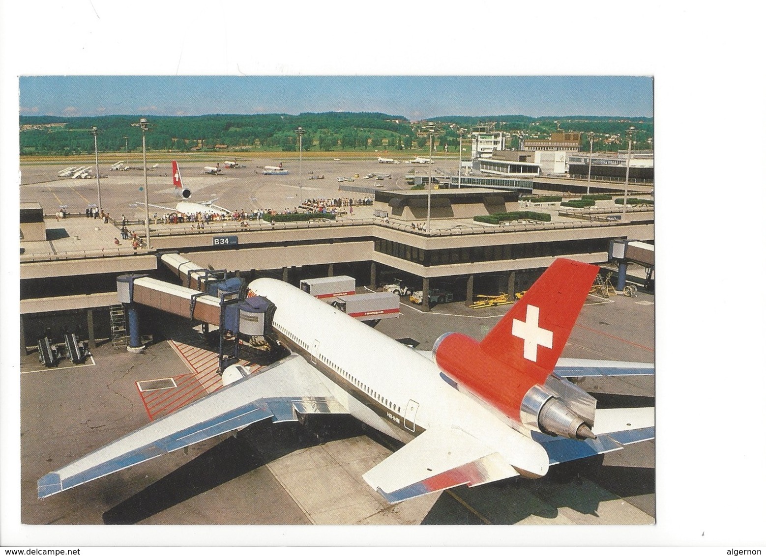 20691 - Zürich Flughafen Kloten Airport,Swissair,Avion Long Courrier,Flugzeug (Format 10X 15) - Kloten