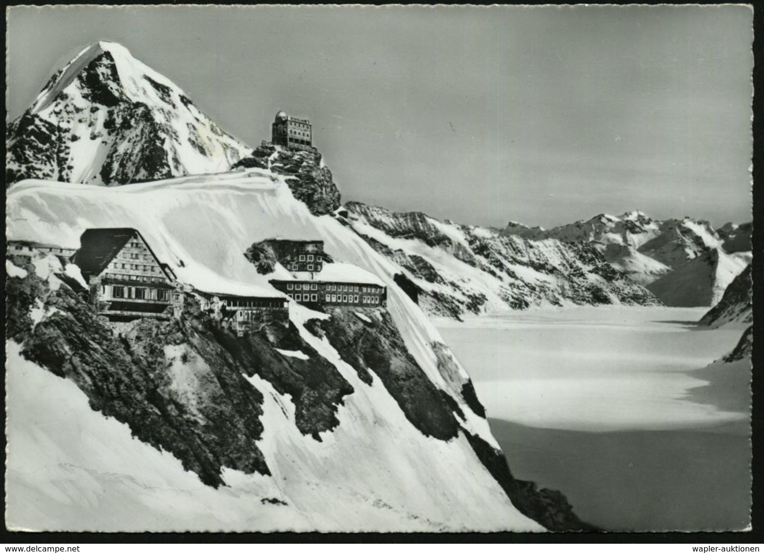 SCHWEIZ 1967 (19.11.) HWSt.: JUNGFRAUJOCH/3454 M = Hauspostamt Schutzhaus, Hotel- U. Restaurant, Bergbahn- U. Meteorolog - Trenes