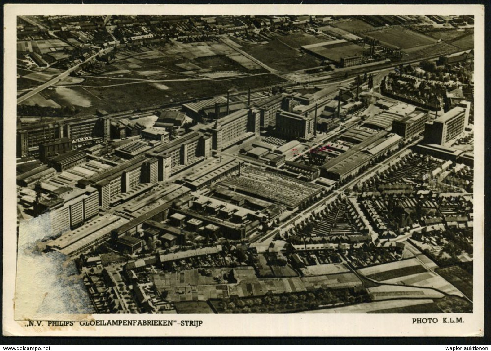 NIEDERLANDE 1951 (15.5.) SSt: EINDHOVEN/PHILIPS/DAG VAN UITGIFTE + HdN: PHILIPS/ SIXTY YEARS OF PROGRESS.. + HdN: SPECIA - Electricité