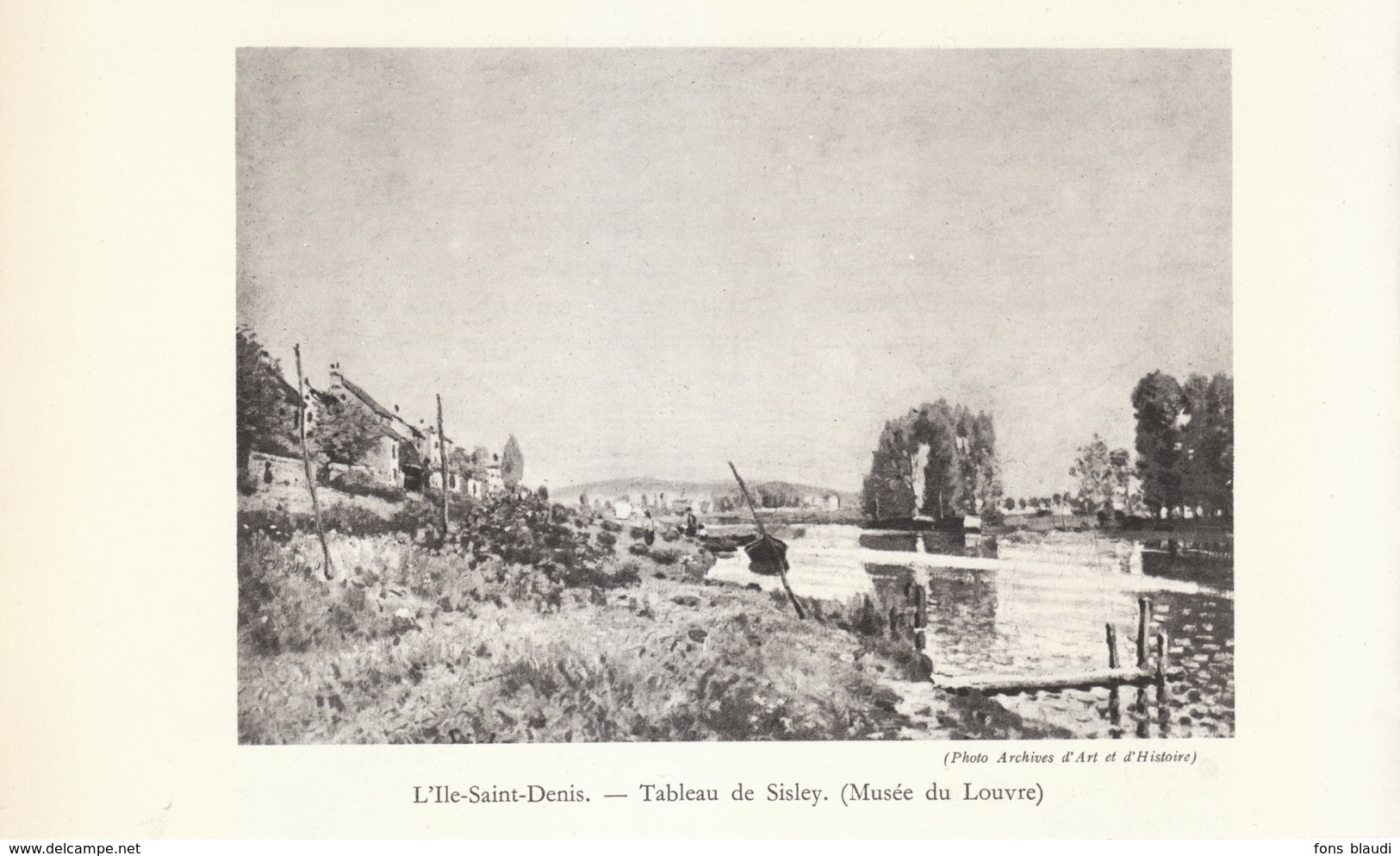 1935 - Héliogravure - L'Île-Saint-Denis (Seine-saint-Denis) - Tableau De Sisley - FRANCO DE PORT - Non Classés