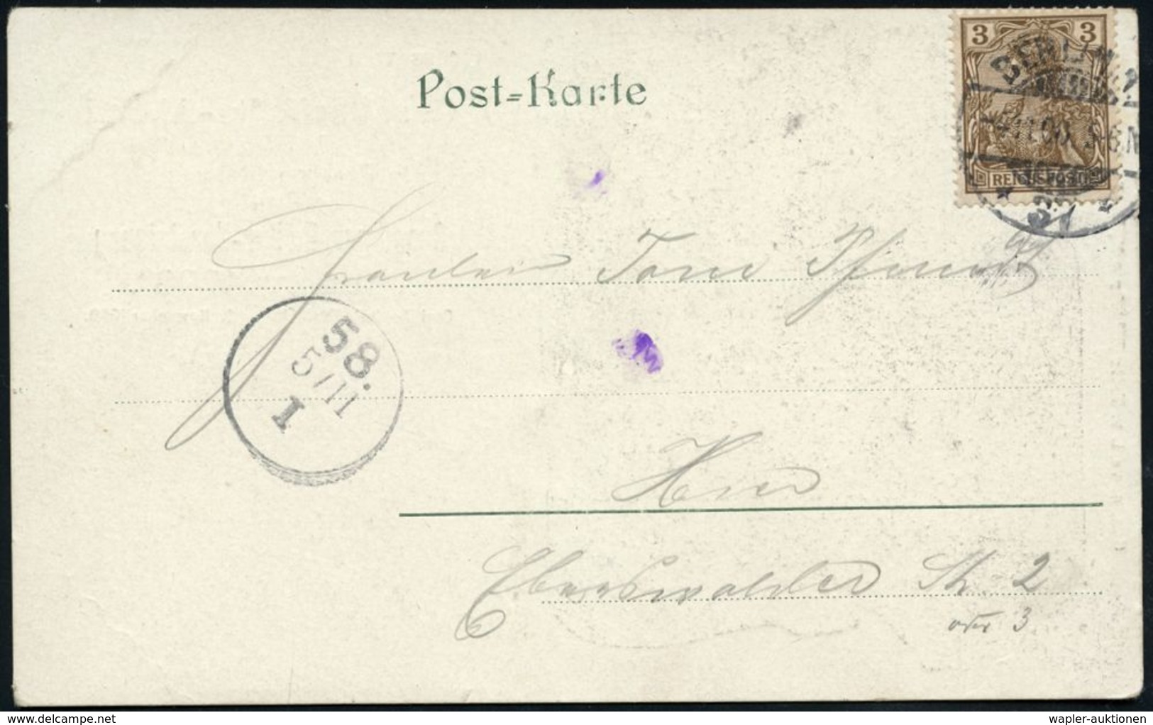 BERLIN N/ 37 1900 (4.11.) 1K-Gitter Auf S/w.-Sonderkarte: Gruss Vom Gesellschafts-Abend.. Gesellige Radler-Vereinigung " - Autres (Terre)