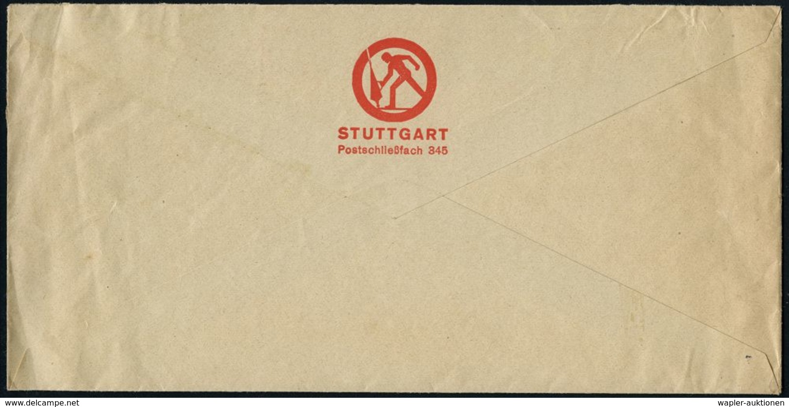 STUTTGART/ 7/ FEUER/ BREITET SICH/ NICHT AUS/ HAST DU/ MINIMAX/ IM HAUS! 1933 (29.9.) AFS , Rs. Reklame: Mann M. Hand-Fe - Sapeurs-Pompiers