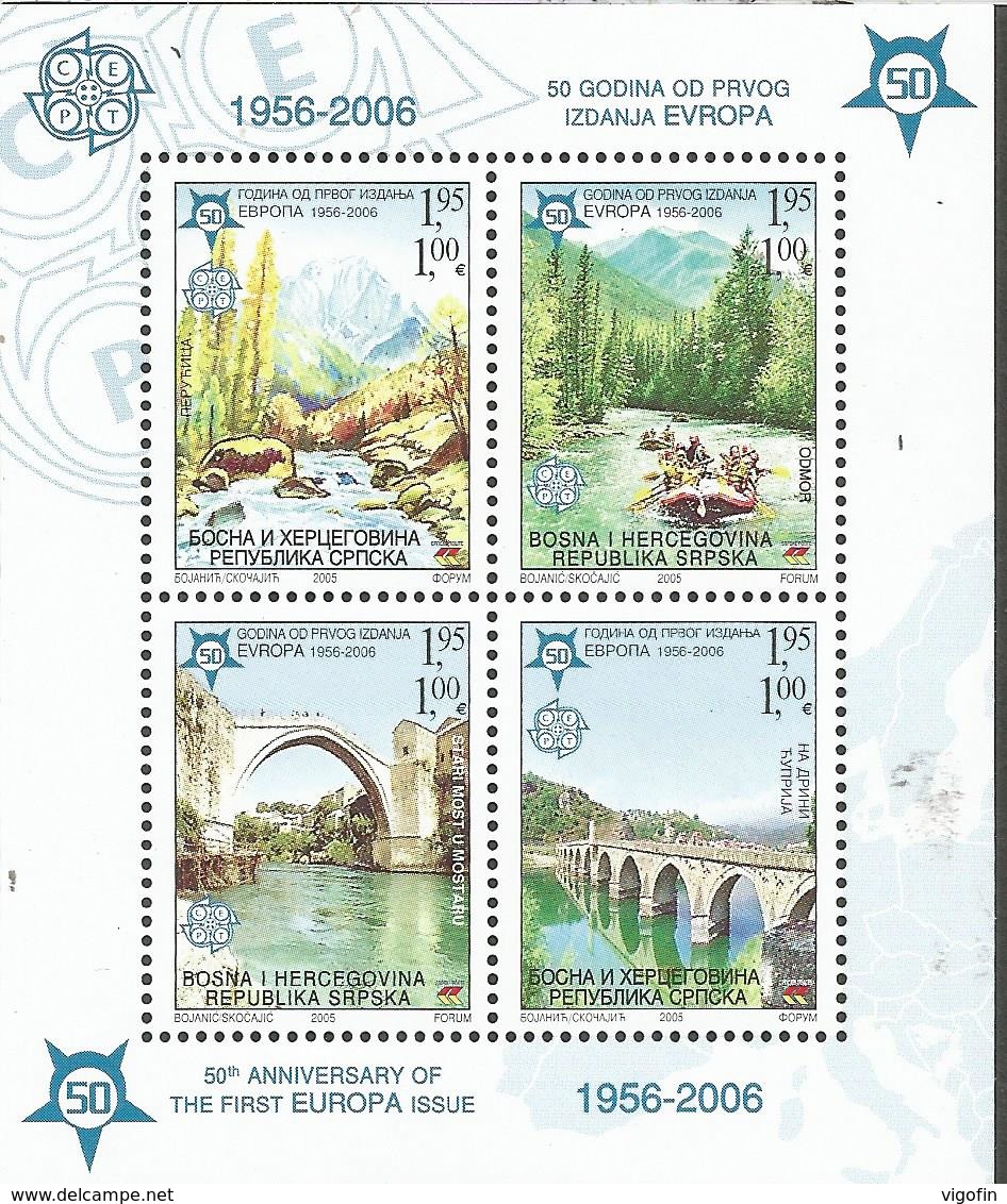 BHRS 2005-339-42A 50 YEARS CEPT, BOSNA AND HERZEGOVINA-R.SRPSKA, S/S, MNH - Bosnien-Herzegowina