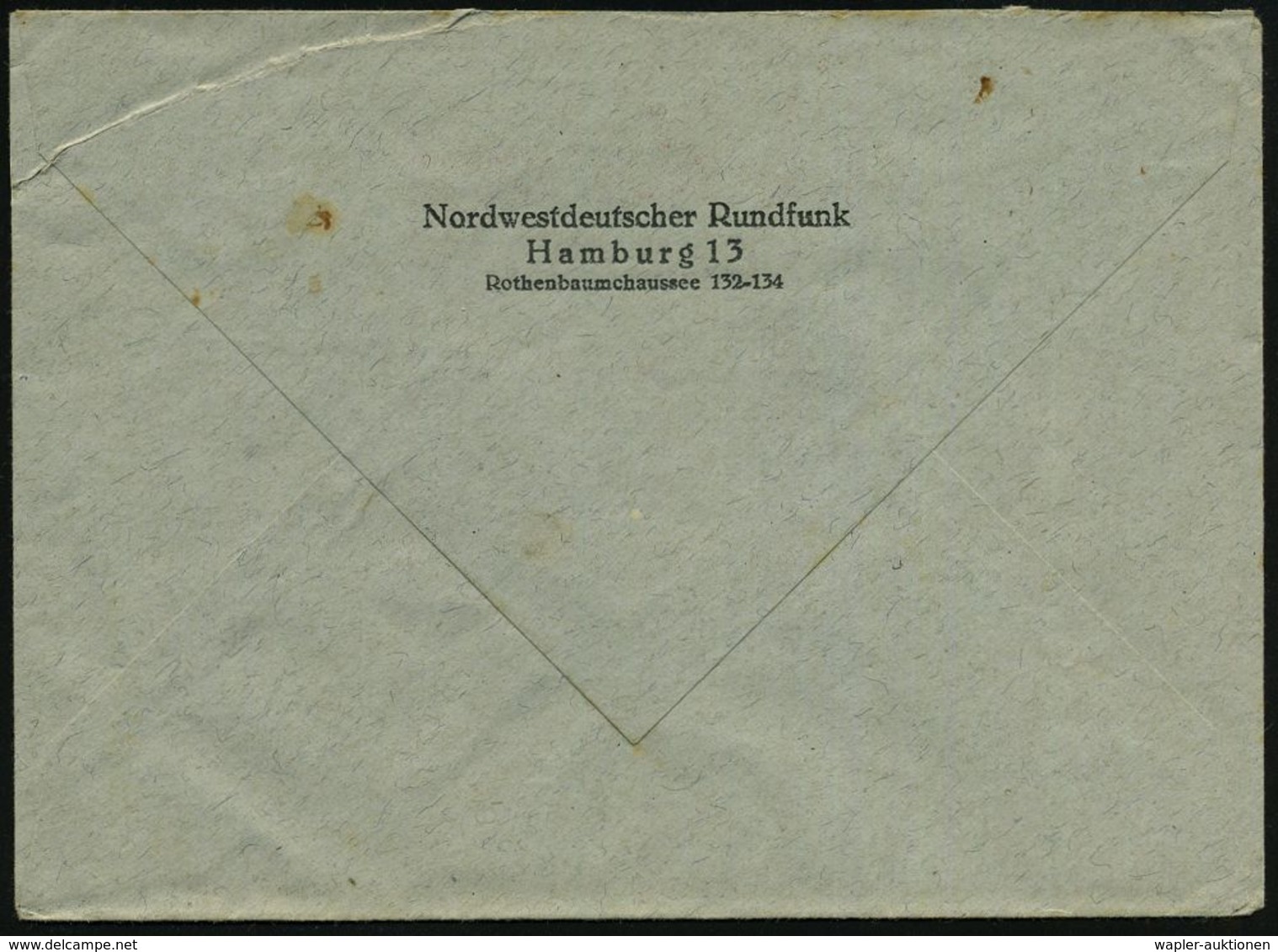 (24) HAMBURG 13/ Nordwestdeutscher Rundfunk/ Sender Hamburg 1947 (19.7.) Aptierter AFS = Hakenkreuz Entfernt + Rs. Abs.- - Non Classés