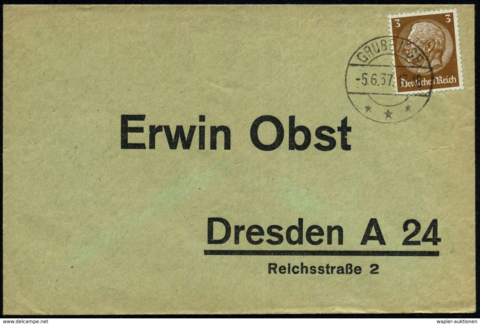 G R U B E   I L S E/ *** 1937 (5.6.) Seltene 1K-Brücke = Hauspostamt Bergwerk , Klar Gest. Lotterie-Bf. (Mi.513) - Sebas - Otros & Sin Clasificación