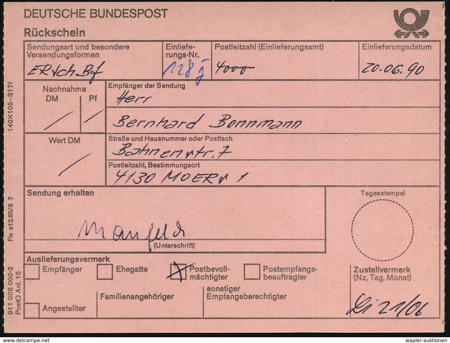 4000 DÜSSELDORF 1/ 500 Jahre/ Postverbindungen/ In Europa.. 1990 (20.6.) SSt = Dürer's Postreiter Auf EF  ATM 600 Pf. Sc - Otros & Sin Clasificación