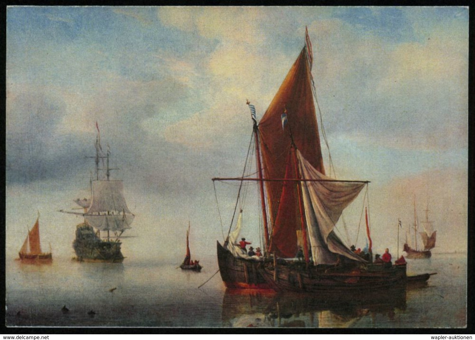 B.R.D. 1968 (Mai) Schmuckblatt-Telegramm: "Ruhige See", Gemälde Von Willem Van De Velde D. J., 1633-1707 (Segelschiffe I - Altri & Non Classificati