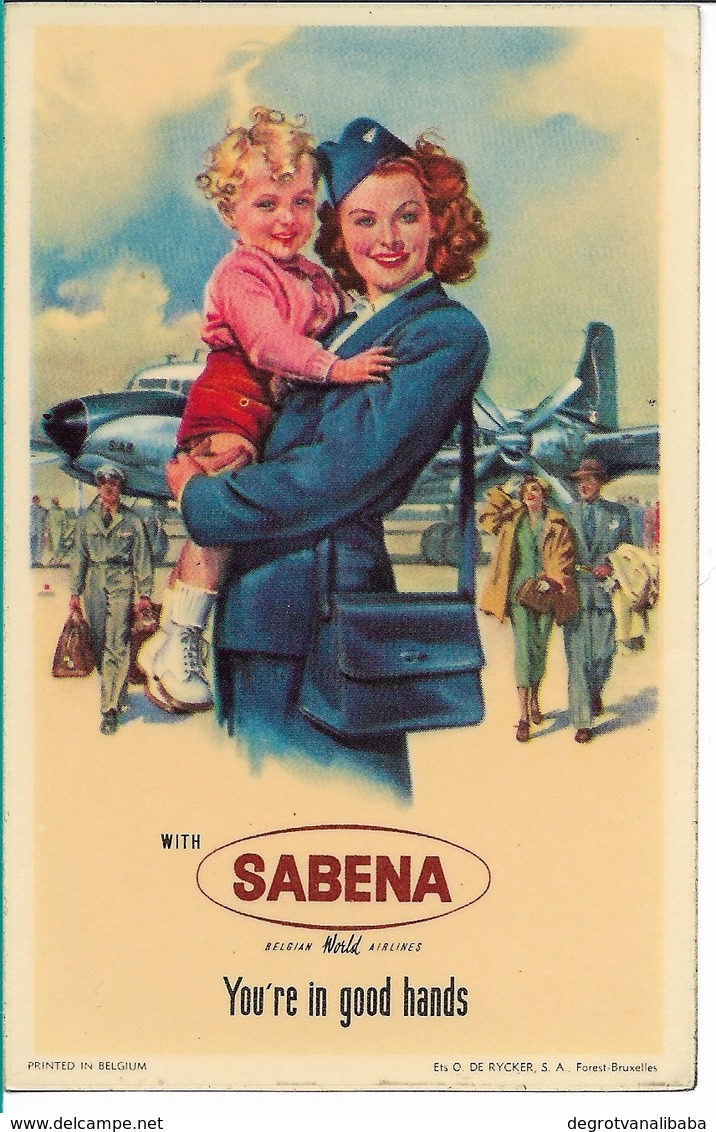 SABENA - Bagage Etiket: You're In Good Hands - Aufklebschilder Und Gepäckbeschriftung