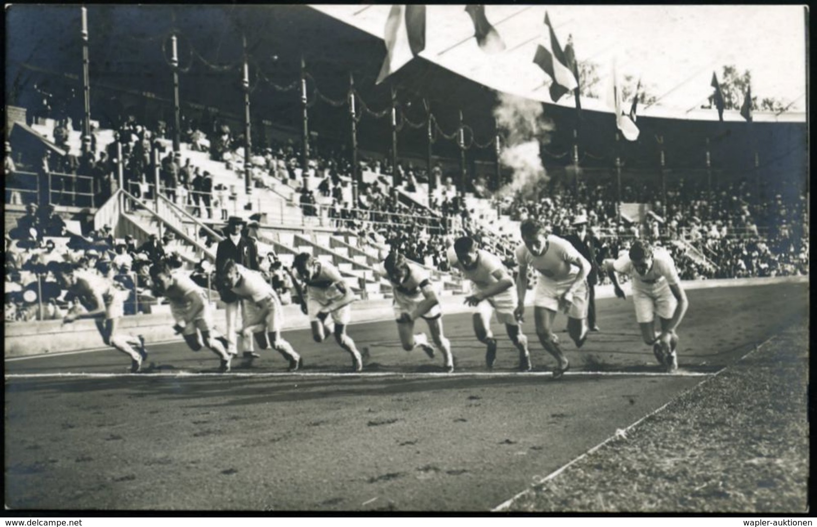 SCHWEDEN 1912 Amtl. Olympia-Foto-Ak. Nr.114: Start 800 M Lauf, Finale Der Männer , Ungebr. (Granbergs Verlag) - - Ete 1912: Stockholm