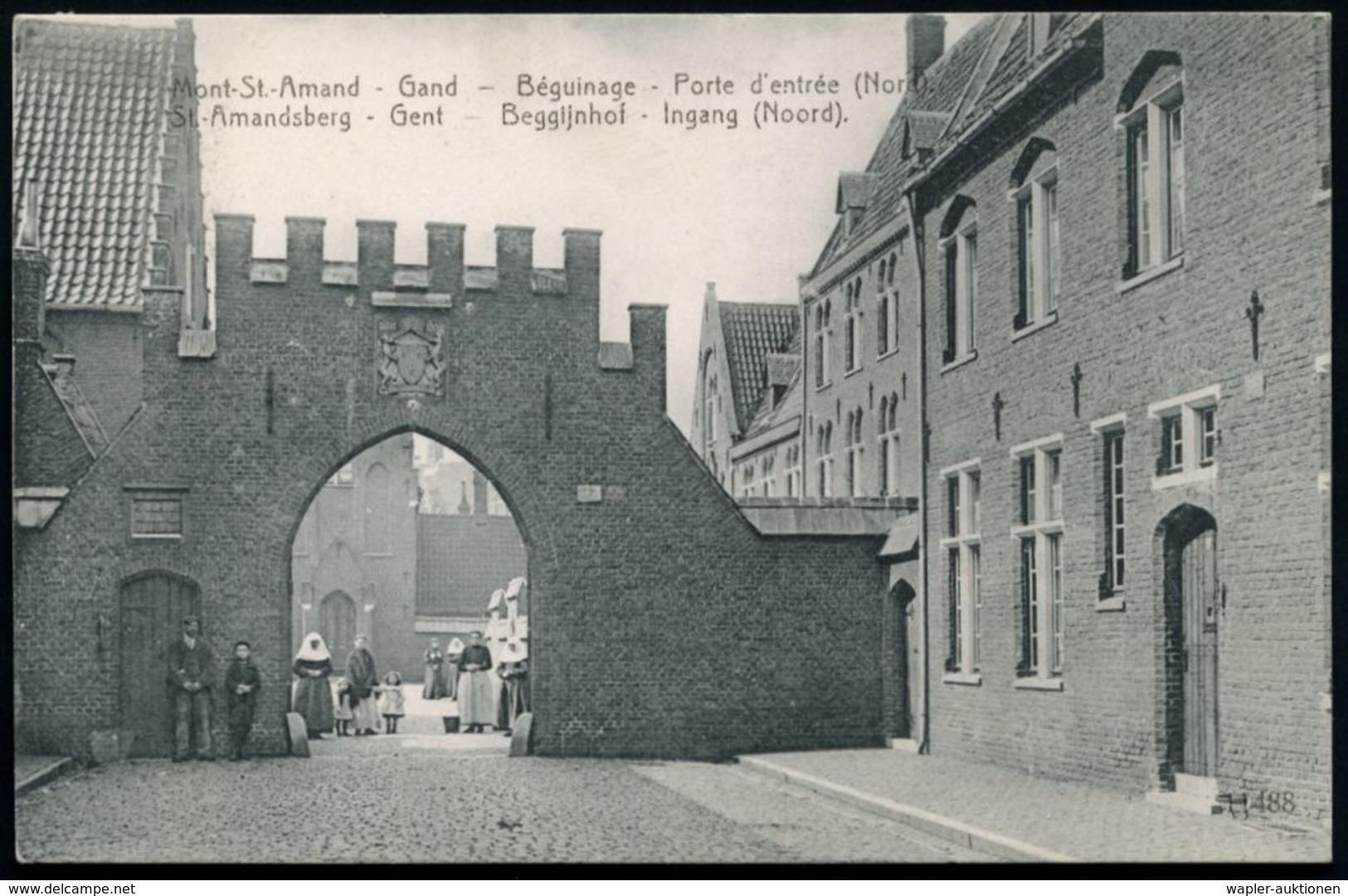 BELGIEN 1920 (16.7.) MWSt: GENT/3/GAND/VIIe/OLYMPIADE.. , S/w.-Foto-Ak.: Mont St.-Amand Gent, Bedarf, Selten!  - - Ete 1920: Anvers