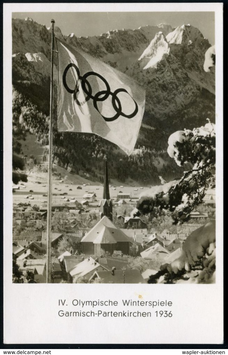 GARMISCH-PARTENKIRCHEN/ */ Olympische Winterspiele/ 6.-16.2. 1936 (13.2.) MaWSt. (Skispringer) Auf EF 6 + 4 Pf. Winter-O - Ete 1936: Berlin