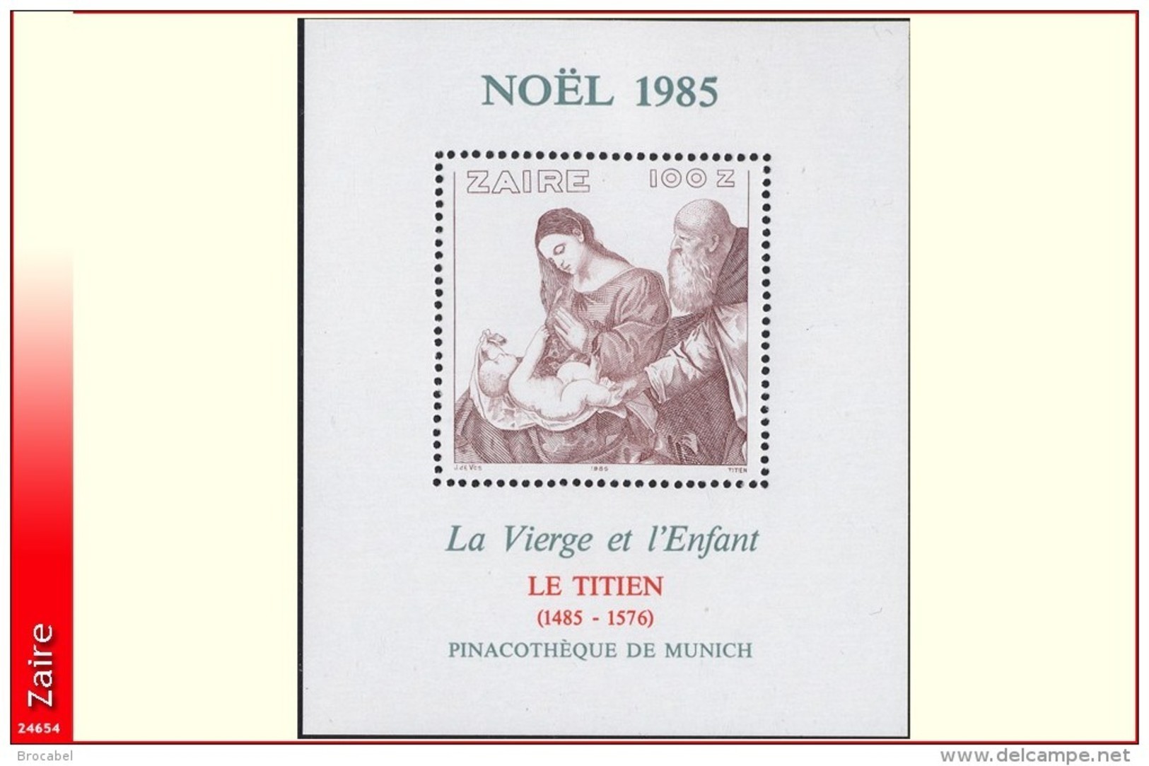 Zaire BL 063**  Noel 1985  MNH - Neufs