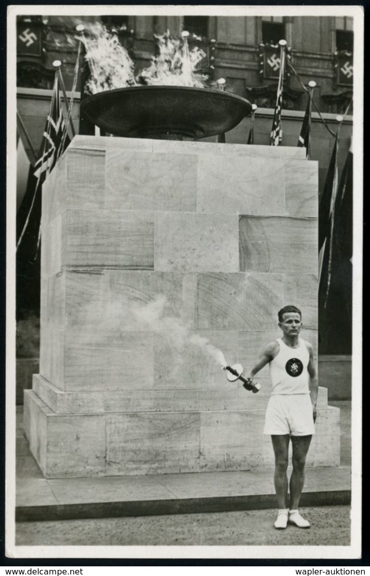 BERLIN OLYMPIA-STADION/ XI.Olympiade 1936 (16.8.) SSt Ohne UB (Olympia-Glocke) Auf EF 6 + 4 Pf. Olympiade (Mi.611 EF) +  - Sommer 1936: Berlin