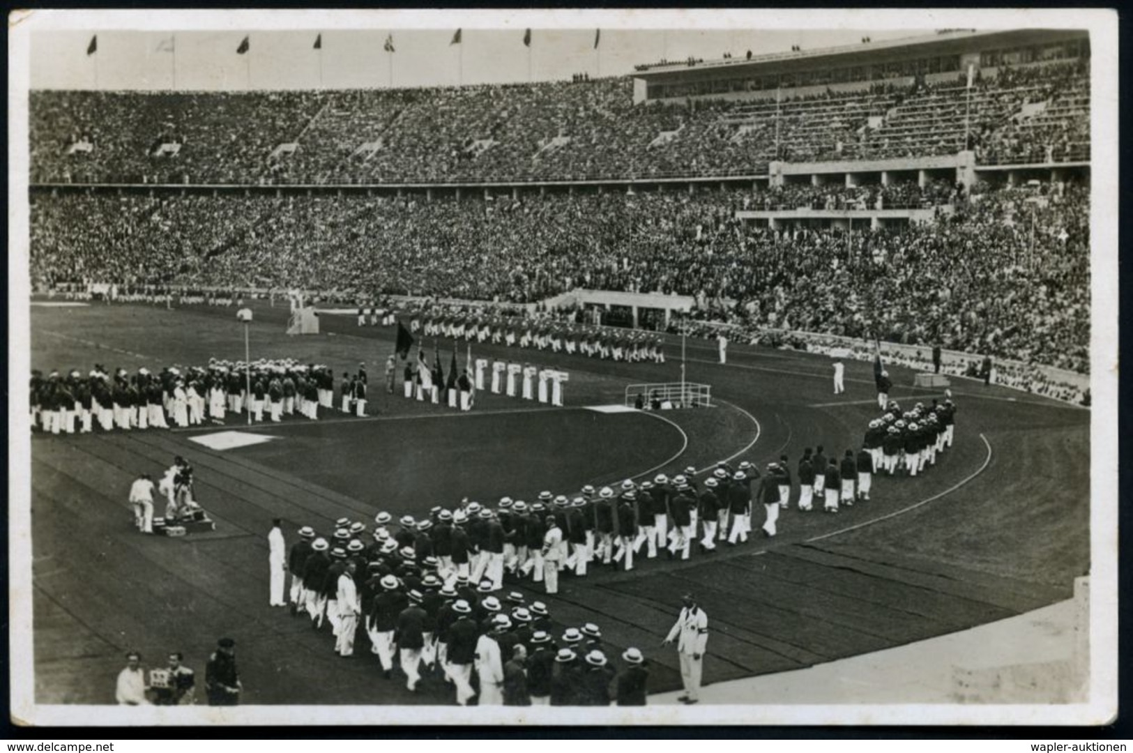 BERLIN NW 7/ As 1936 (5.8.) 2K-Steg Auf EF 6 + 4 Pf. Olympiade Fußball (Mi.611 EF, Minim. Randstockig) Amtl. S/w.-Foto-A - Ete 1936: Berlin