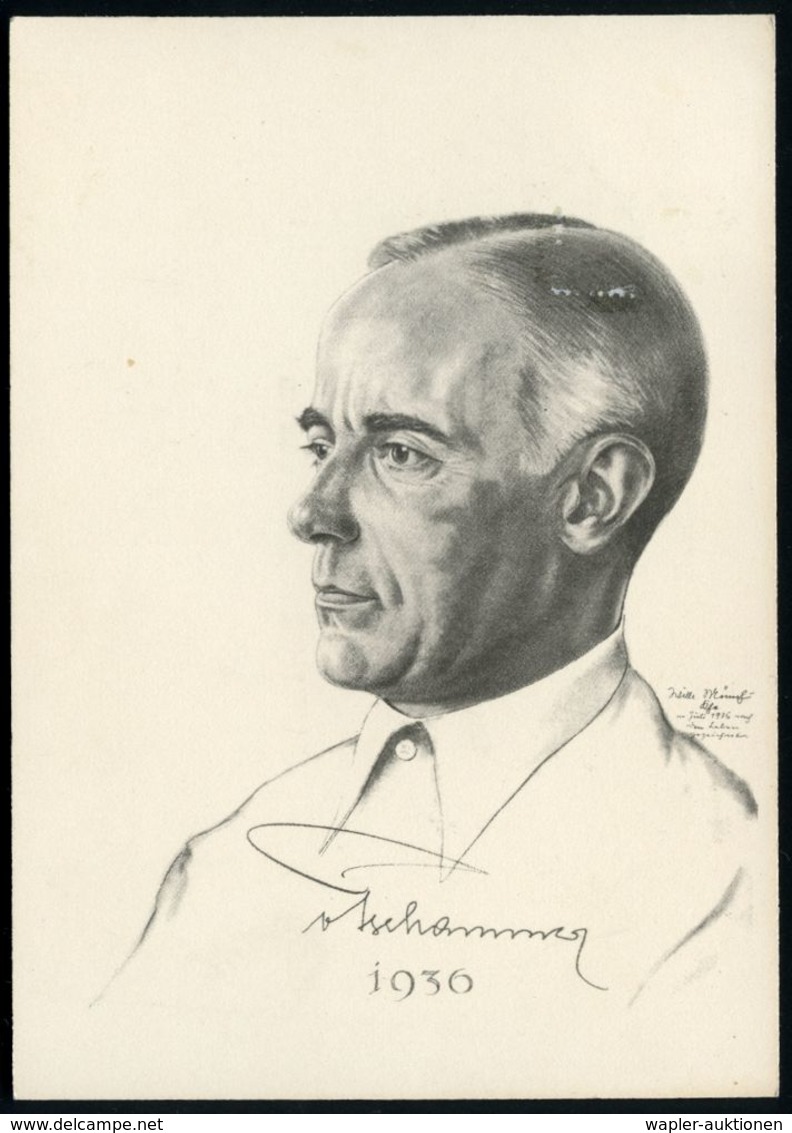 BERLIN-CHARLOTTENBURG 5/ B/ Fußball-Länderspiel/ England-Deutschland 1938 (14.5.) SSt (2 Flaggen) Auf S/w.-Künstler-Ak.: - Summer 1936: Berlin