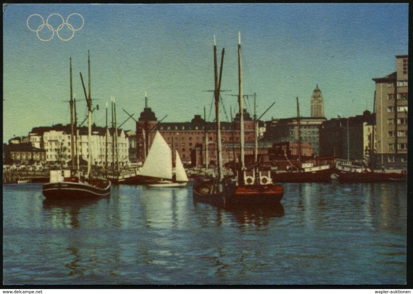 FINNLAND 1952 (3.8.) SSt: HELSINKI/XV OLYMPIA/HELSINGFORS (ohne UB) 2x Auf Kompl. Satz Olympiade (Mi.399/402) Color-Olym - Ete 1952: Helsinki