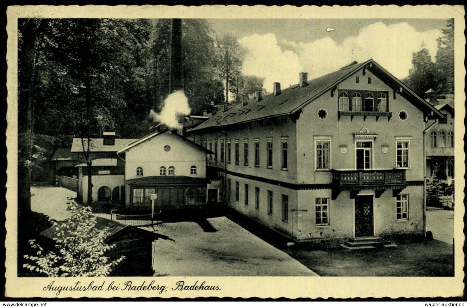 A U G U S T U S B A D /  über Radeberg 1935 (Aug.) Viol. Ra.2 = PSt.II + HWSt.: RADEBERG/Export-/Biere/Reformküchen-Glas - Medizin