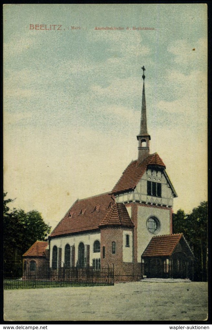 BEELITZ (MARK)/  H E I L S T Ä T T E 1911 (15.8.) 1K-Gitter = Hauspostamt Gr. Hospitalkomplex (ab 1898 - 1930 Erbaut), B - Médecine