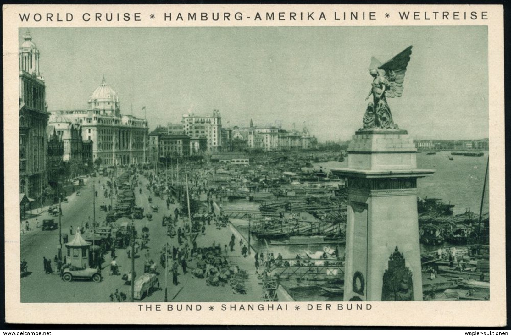 HAMBURG/ 1/ HAMBURG-AMERIKA LINIE/ NORDLANDFAHRTEN 1929 (6.4.) AFS (Ozeandampfer) AufTelegramm-Ak: Hapag-Weltreise 1939, - Maritime