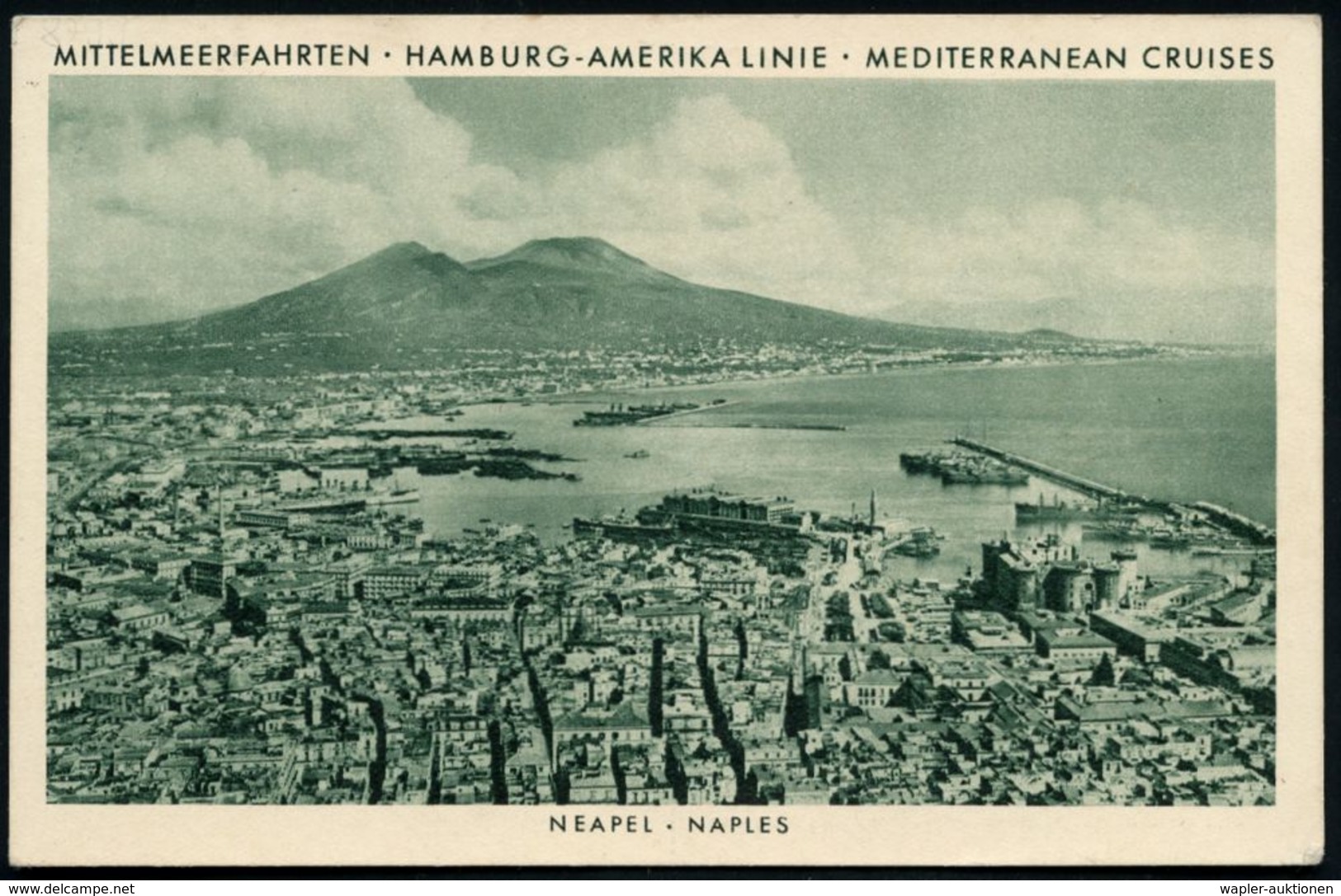 HAMBURG/ 1/ HAMBURG-AMERIKA LINIE/ MITTELMEER- U.ORIENTFAHRTEN 1934 (26.4.) AFS 005 Pf. Auf Telegramm-Ak.: Hapag-Fahrt W - Marítimo