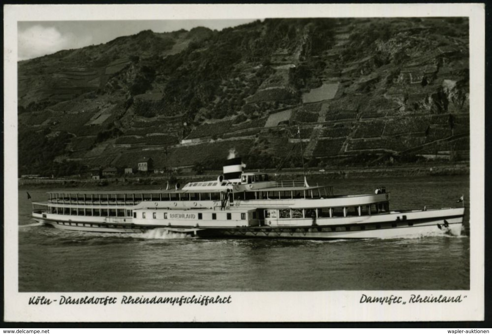 Köln 1952 (15.8.) Oval-BPA: SCHIFFSPOST KÖLN - MAINZ/DAMPFER/"RHEINLAND"/ÖFFENTLICHER FUNKSPRECHD Auf Besserer Frankatur - Maritime