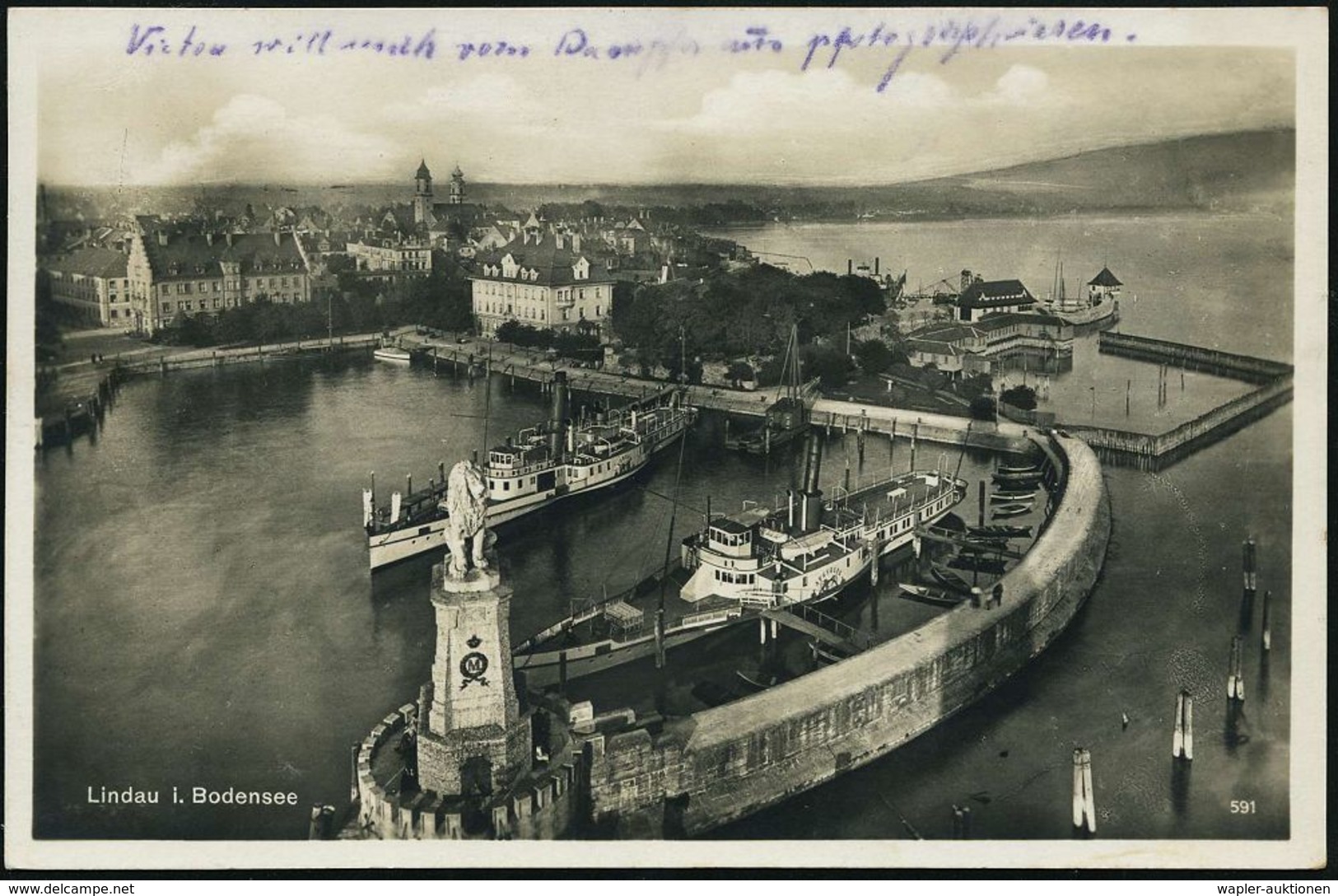 FRIEDRICHSHAFEN/ Schiffspost/ Auf/ Dem Bodensee 1928 (20.8.) 1K-Doppelbrücke = Landungsstempel (Nr.0-68) Klar A. EF 8 Pf - Maritime