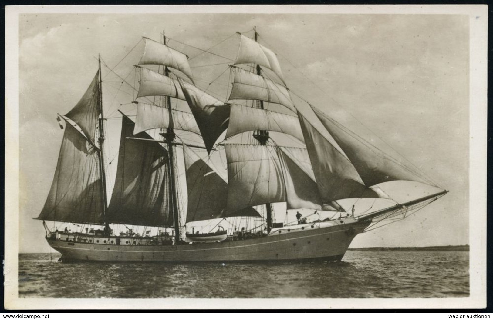 DEUTSCHES REICH 1932 Gedenkblatt Zum Untergang Des Segelschulschiffes "Niobe" (1932) Mit Gedicht U. 2 Abb. (Marine-Ehren - Maritime