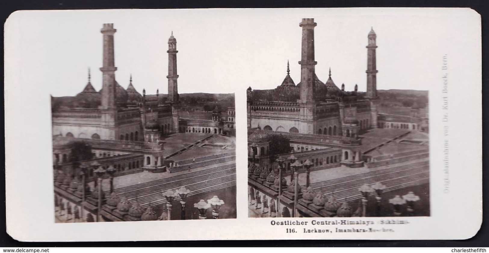 RARE ! OESTLICHER CENTRAL HIMALAYA - LUCKNOW - IMAMBARA MOSCHEE MOSQUE MOSQUEE - SIKHIM - Stereoscoop