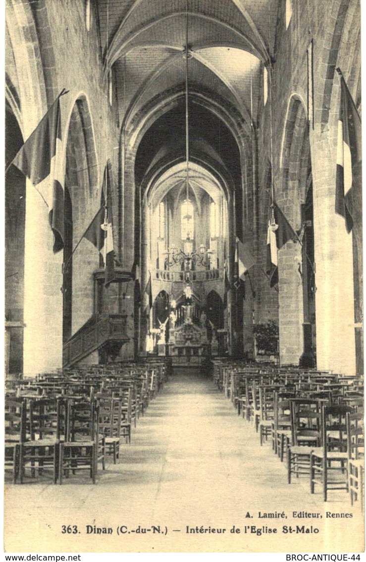 CPA N°23542 - LOT DE 5 CARTES DE DINAN - EGLISE SAINT MALO + LA CHAPELLE DES BAS FOINS + EGLISE DE LEHON - Dinan