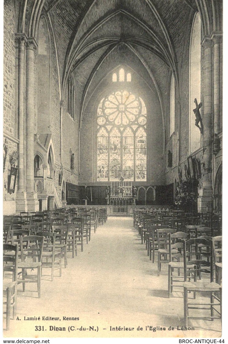 CPA N°23542 - LOT DE 5 CARTES DE DINAN - EGLISE SAINT MALO + LA CHAPELLE DES BAS FOINS + EGLISE DE LEHON