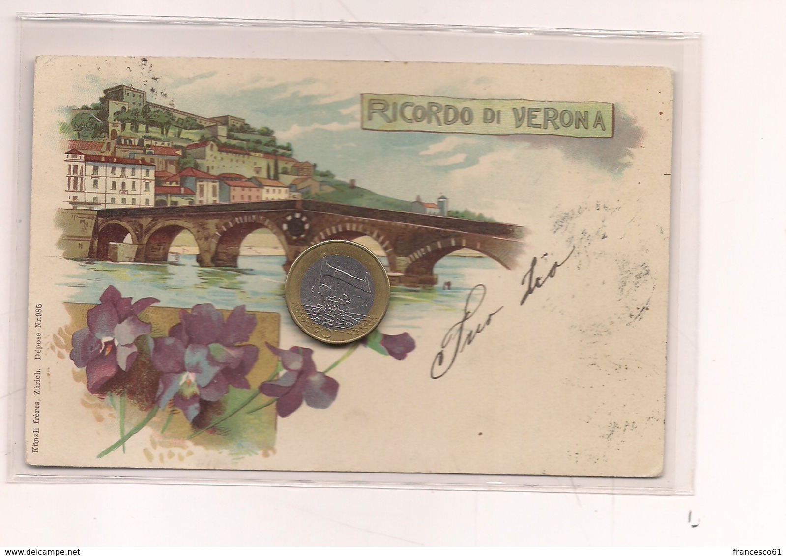 2688) Veneto VERONA Gruss LITHO 1900 Viaggiata - Saluti Da.../ Gruss Aus...