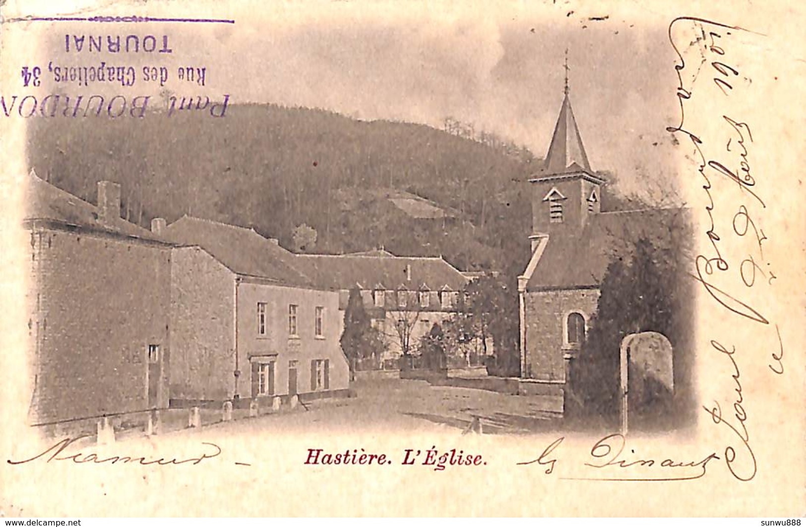 Hastière - L'Eglise (précurseur, Tournai Vers Italie Lorenzago, 22 Au 24 Août 1901...une Autre époque !) - Hastière