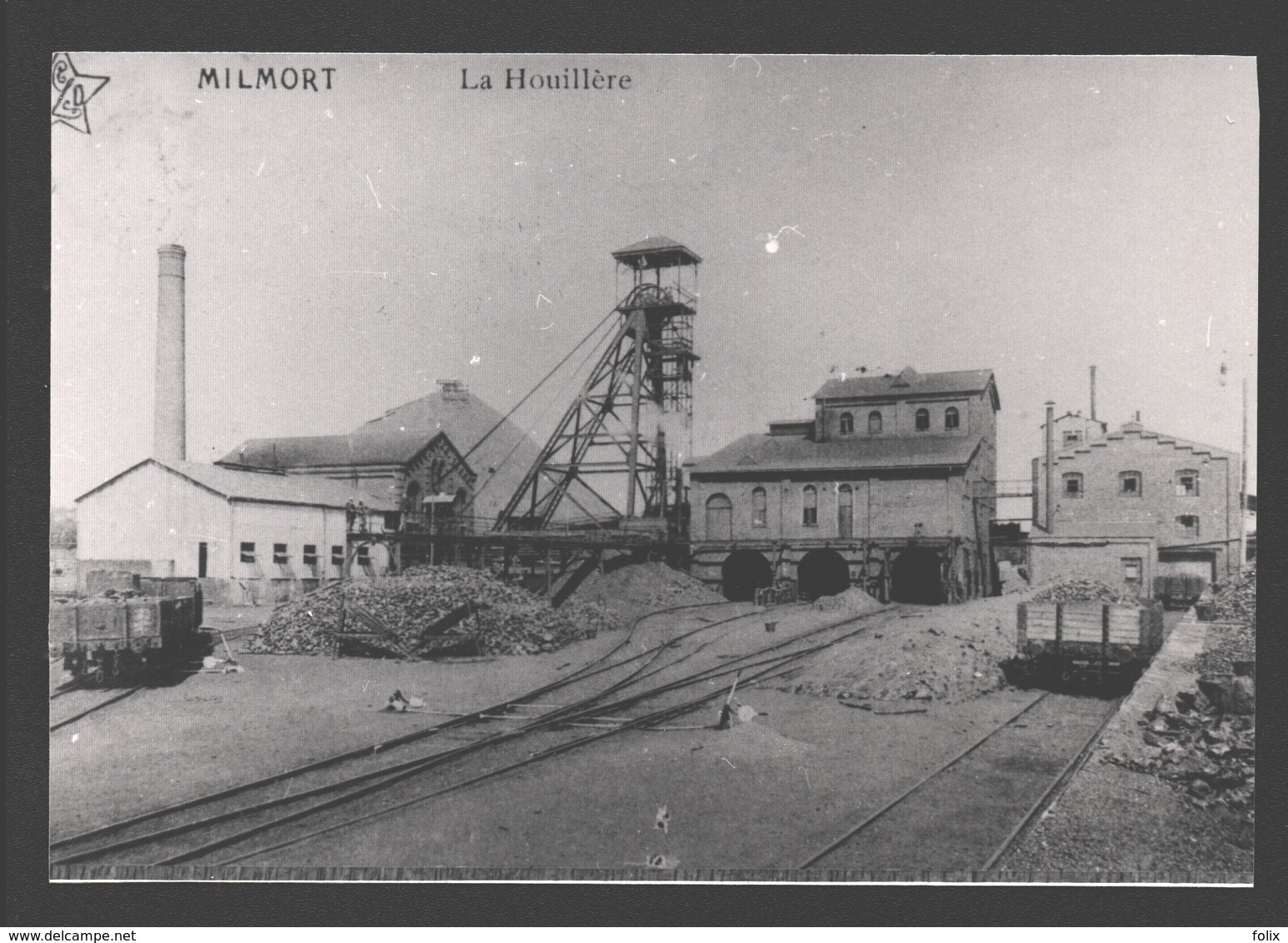 Milmort - La Houillère - Photo De CPA Sur Papier Photo - Industrie / Industry - Charbonnage / Mijnbouw - Herstal