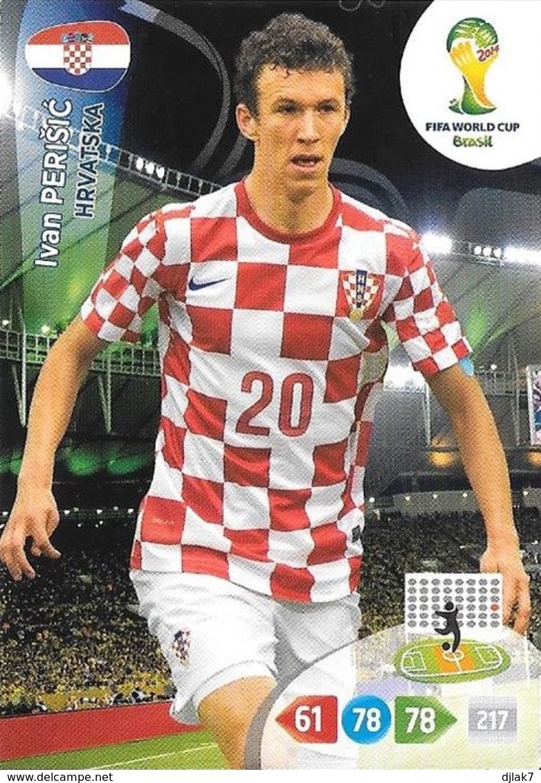 CARTE PANINI ADRENALYN COUPE DU MONDE FIFA BRESIL 2014 CROATIE IVAN PERISIC - Trading Cards