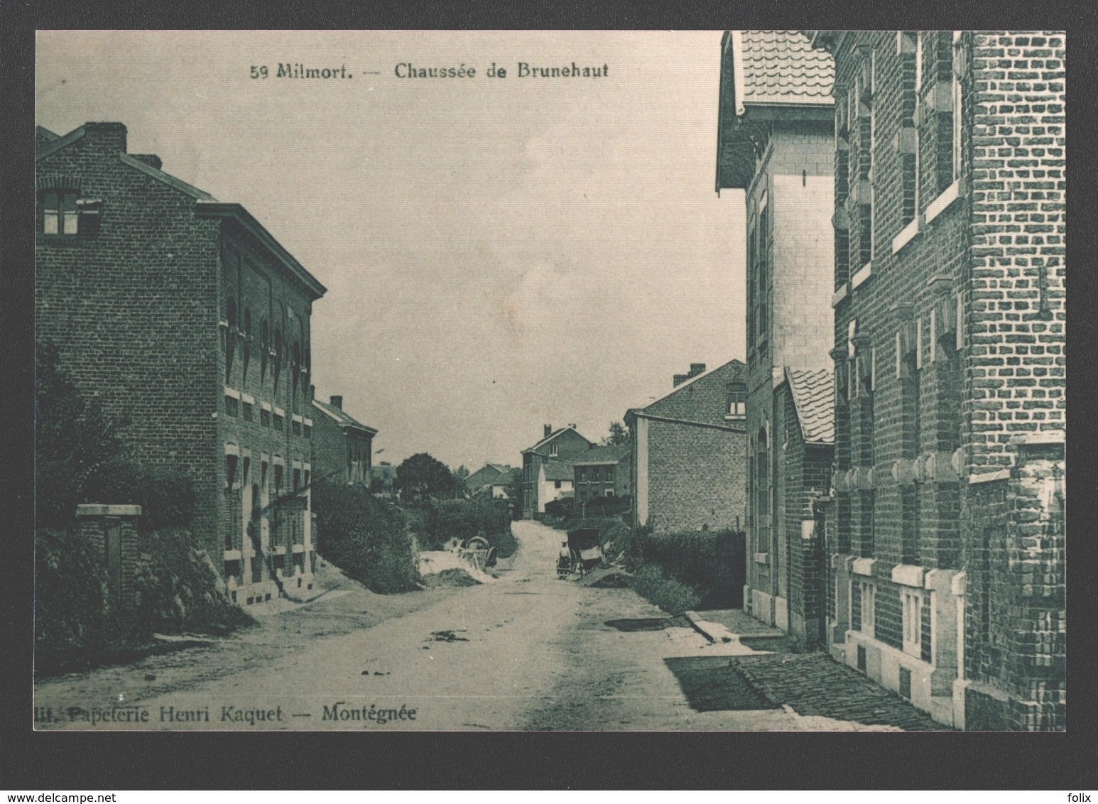 Milmort - Chaussée De Brunehaut - Photo De CPA Sur Papier Photo - Papeterie Henri Kaquet - Montégnée - Herstal