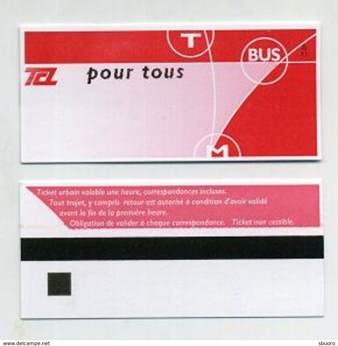 Ticket De Transport (bus, Tram Ou Métro) 1 Voyage Lyon 69 Rhône - TCL Pour Tous. Lire Description - Europe