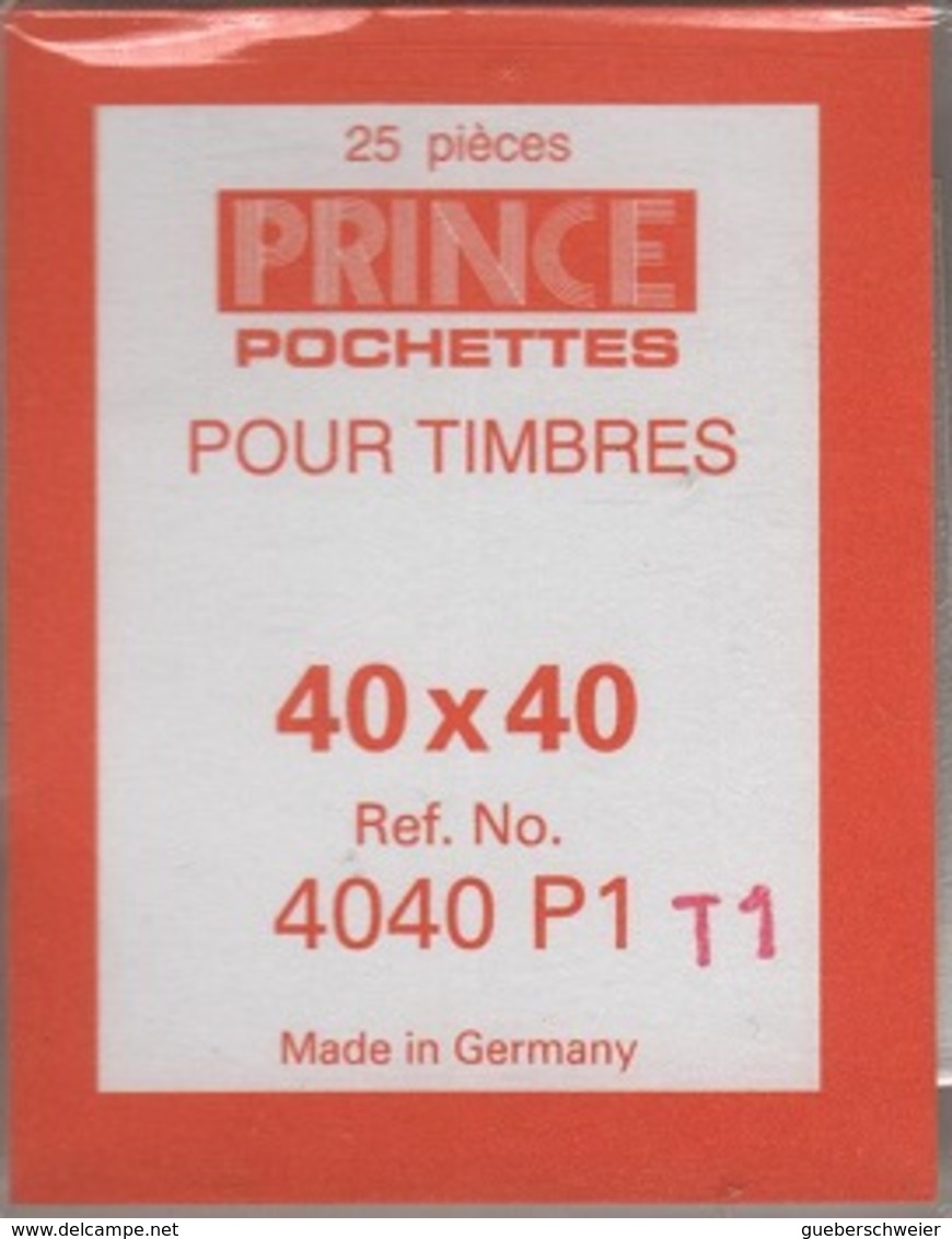 Paquet De 25 Pochettes Transparentes Prince Simple Soudure Format 40 X 40  à  - 50% - Bandes Cristal