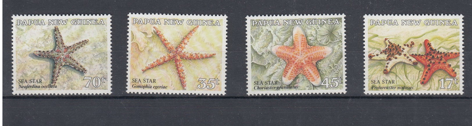 Papua Neuguinea (BBK) Michel Cat.No. Mnh/**  553/556 Sea Star - Papouasie-Nouvelle-Guinée