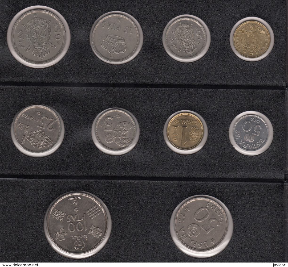 1975 Juan Carlos Y 1980 10 Monedas De La Foto SC - Colecciones
