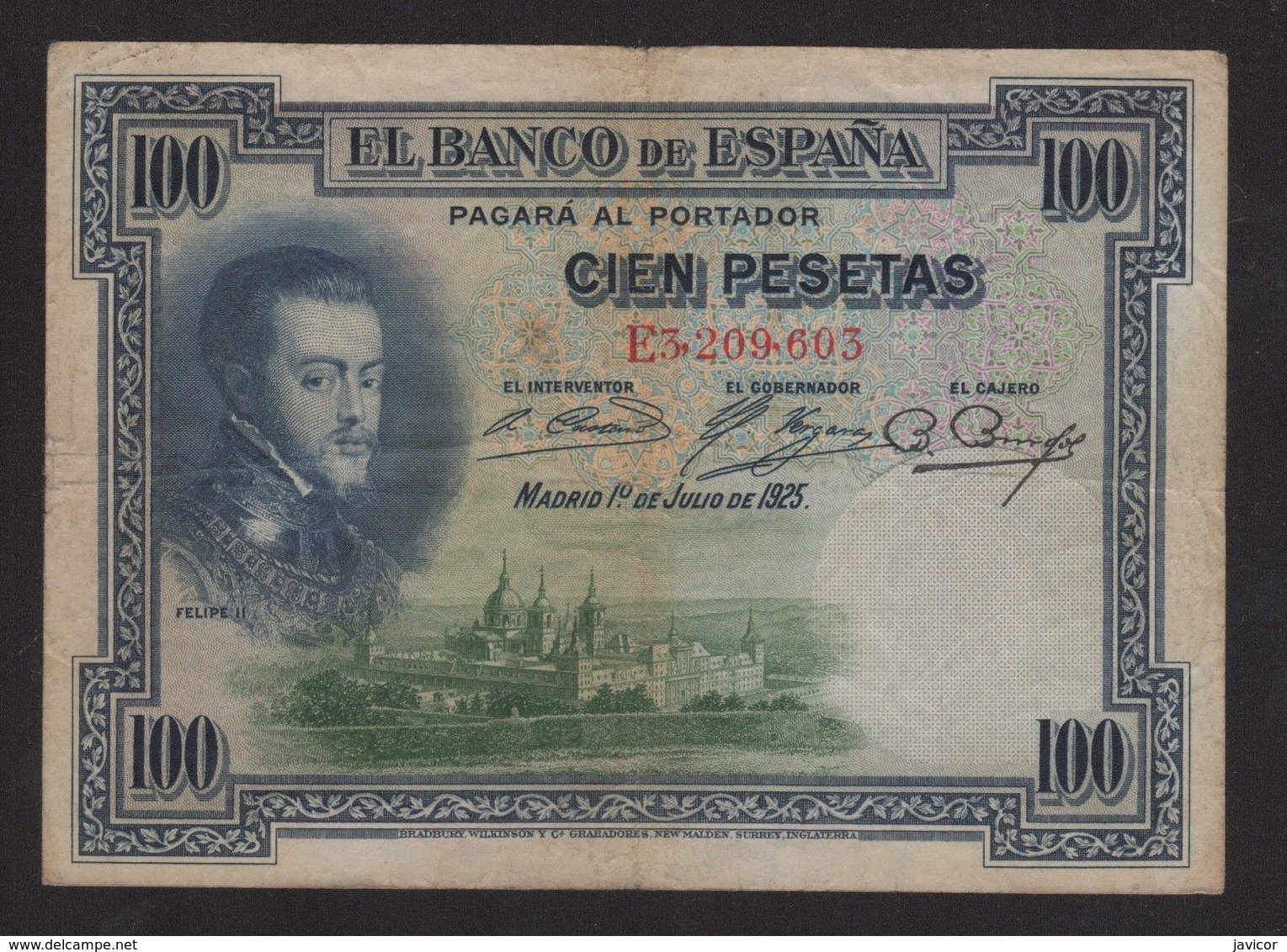 1925 Billete De 100 Pesetas Epoca Alfonso XIII - [ 4] 1975-…: Juan Carlos I.