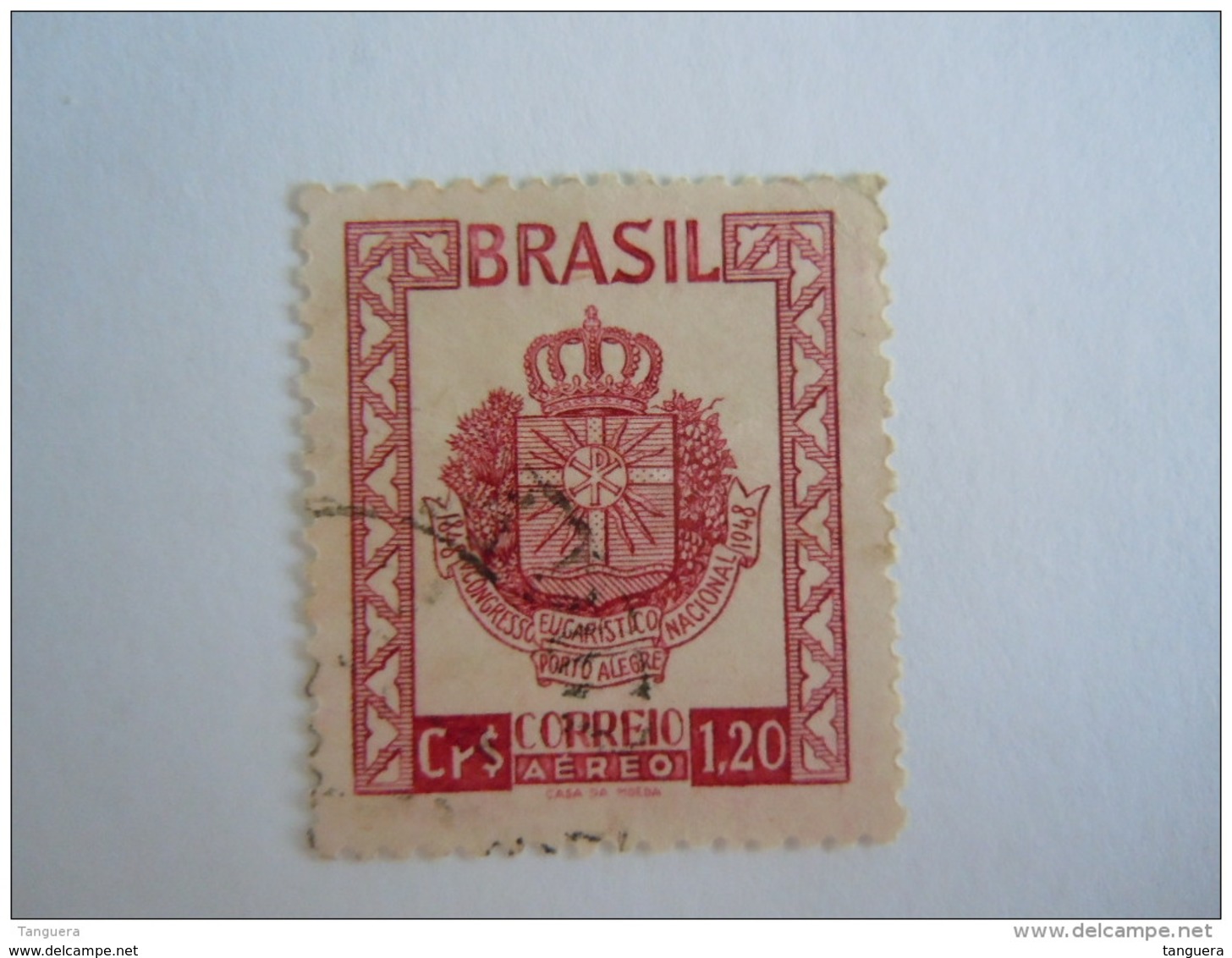 Brazilie Bresil Brasilien Brasil 1948 Congrès Eucharistique Yv PA 58 O - Poste Aérienne