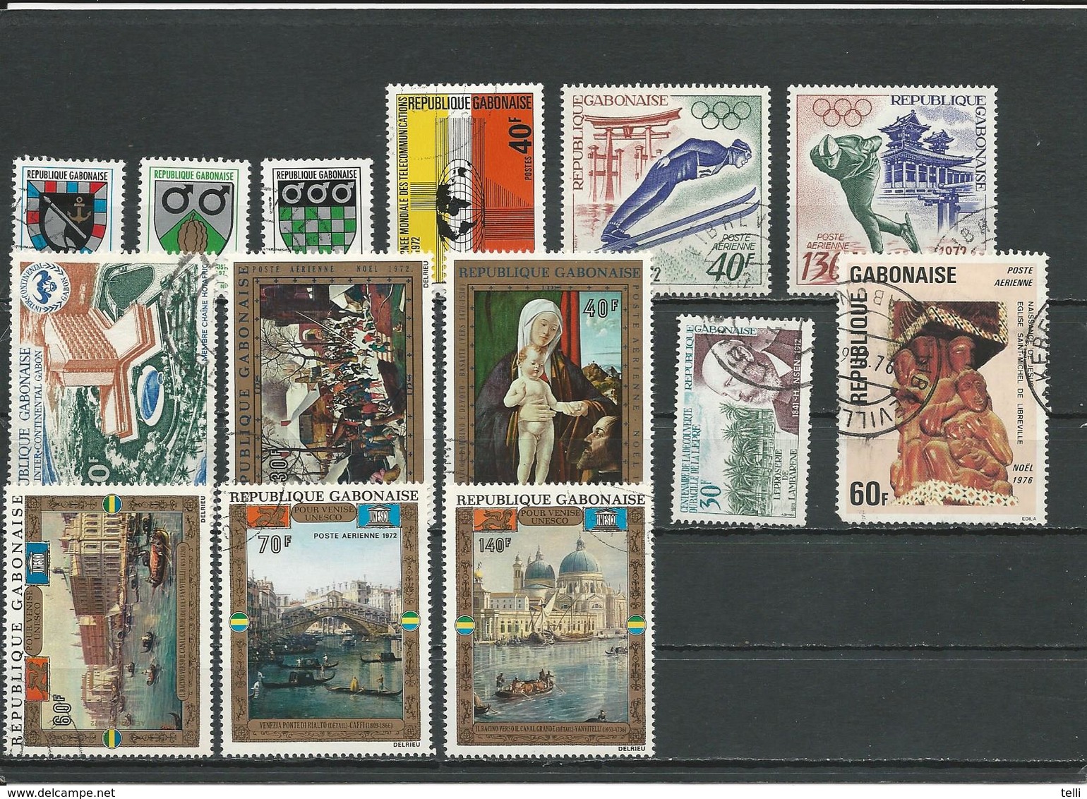 GABON  Voir Détail O (14) Cote 8,50  $ 1972-4 - Gabon (1960-...)